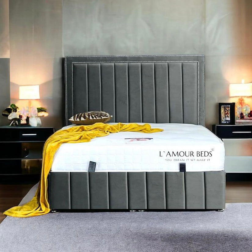 Comfortable Hilton Panel Ottoman Luxury Beds L`AMOUR Beds L'amour Beds