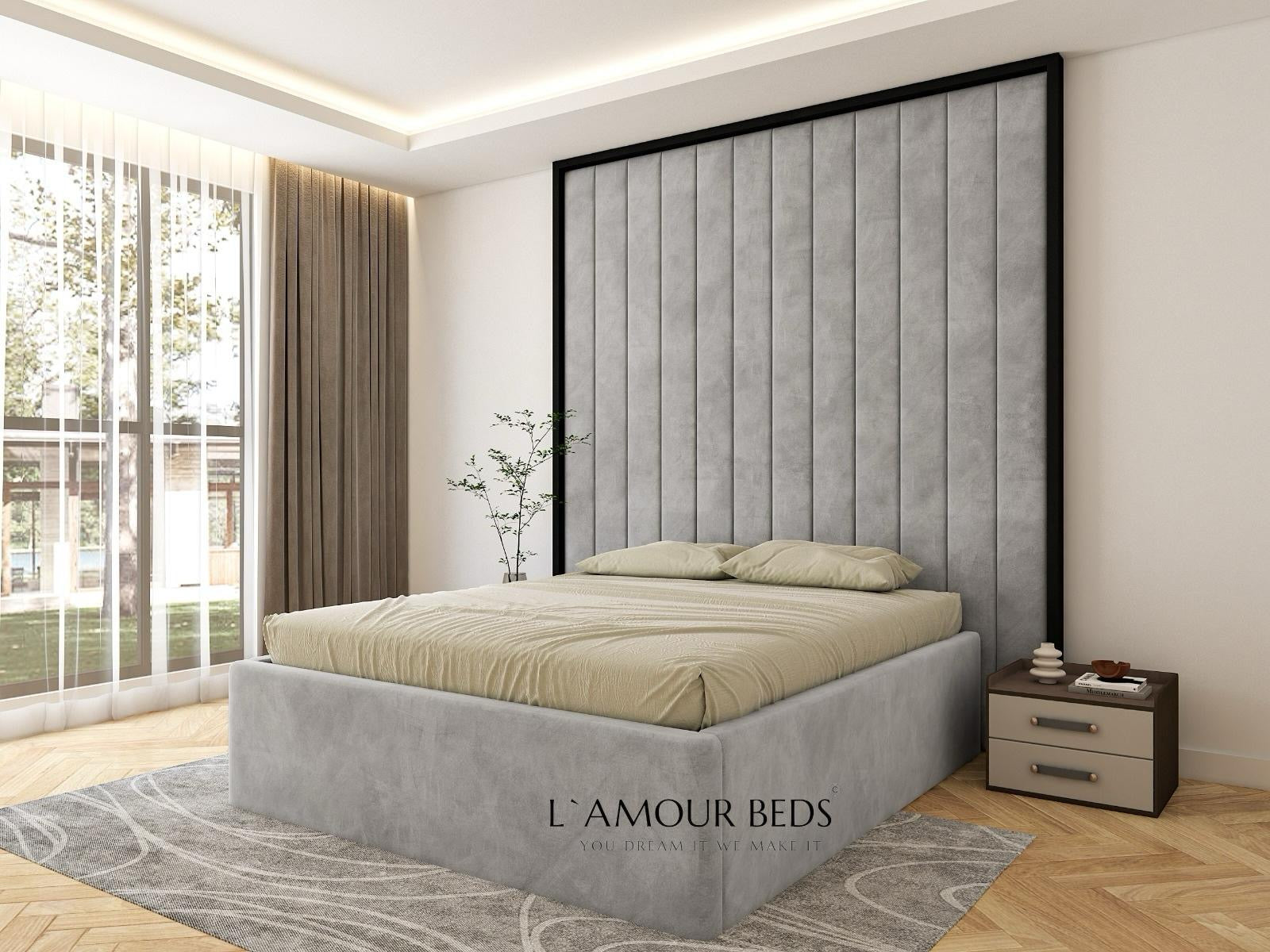 Wall Cruella High Headboard Options - L'amour Beds