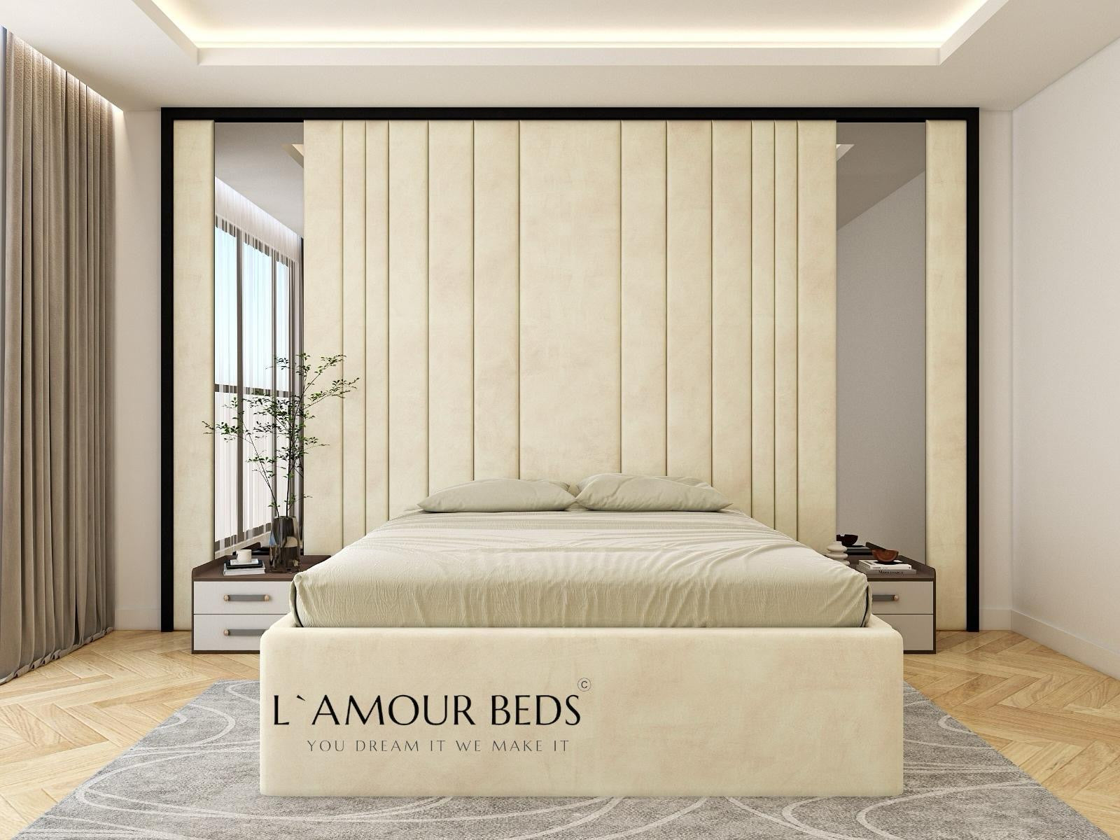 Wall Panel Jessica High Headboard Options - L'amour Beds