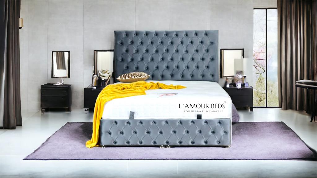 Winchester Panel Ottoman Gas Lift Bed - L'amour Beds