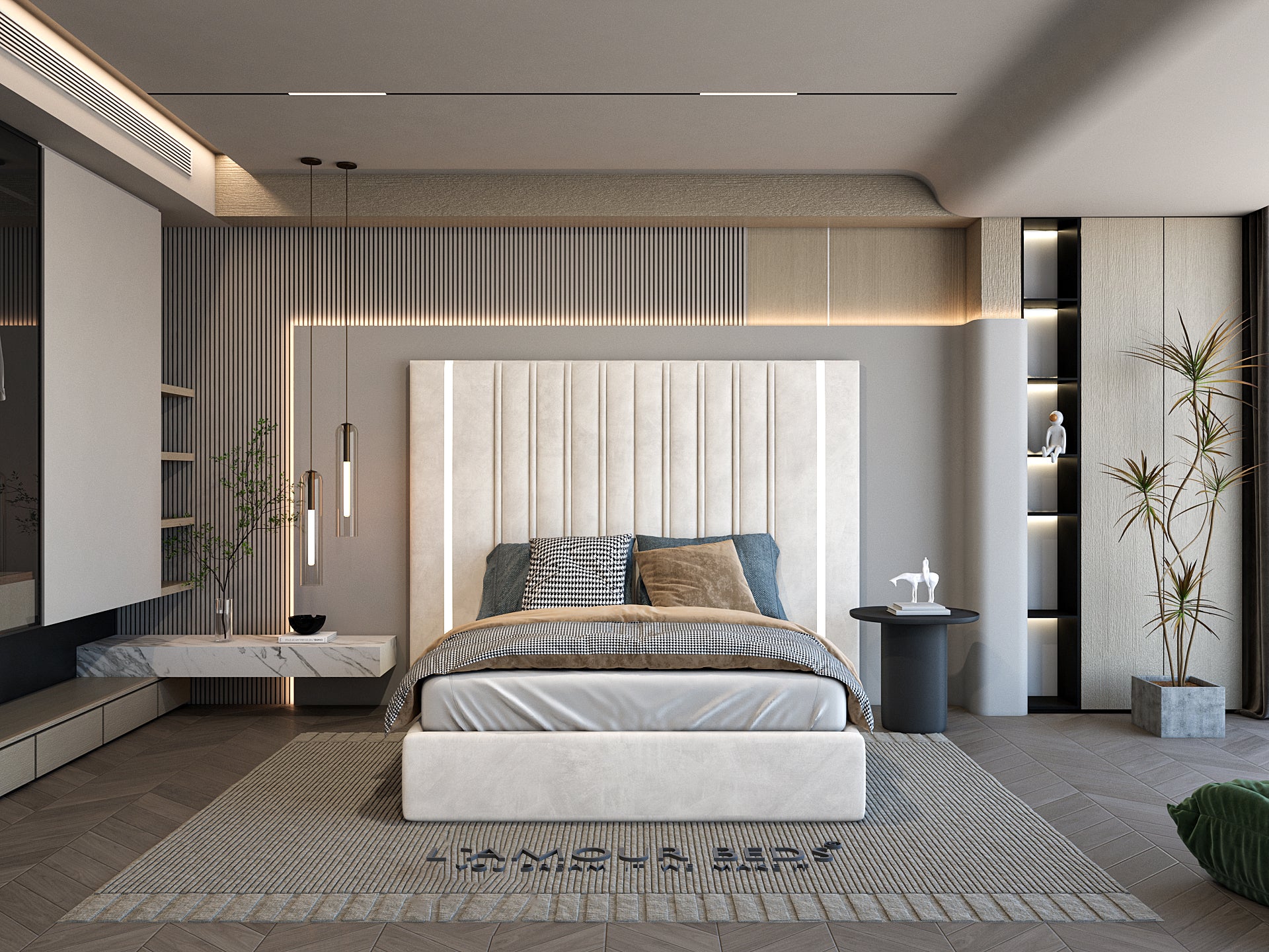 Lawi Luxury Oversized LED Bed Frames