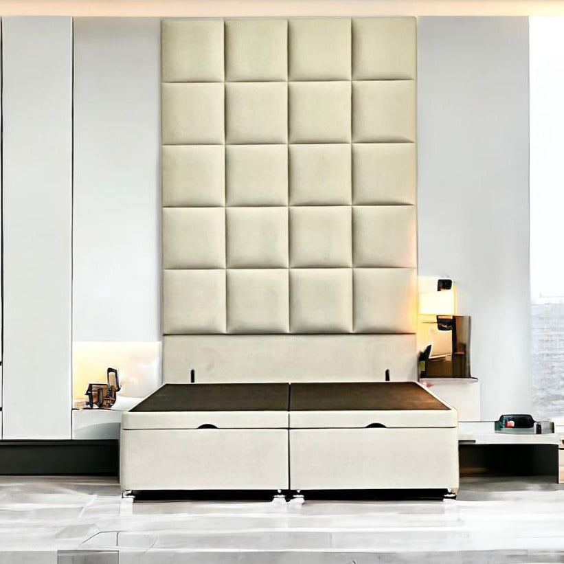 Adley Cubic panel ottoman storage bed - L'amour Beds