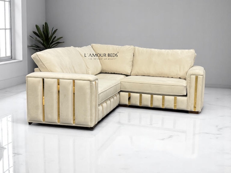 Maxie Sofa L shape Corner 5 seater - L'amour Beds