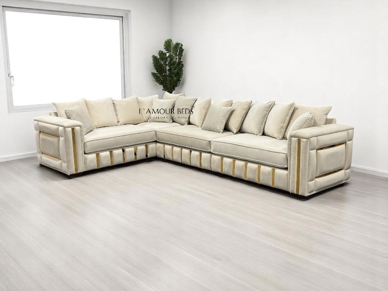Rebecca Sofa L Shape 7 Seater - L'amour Beds