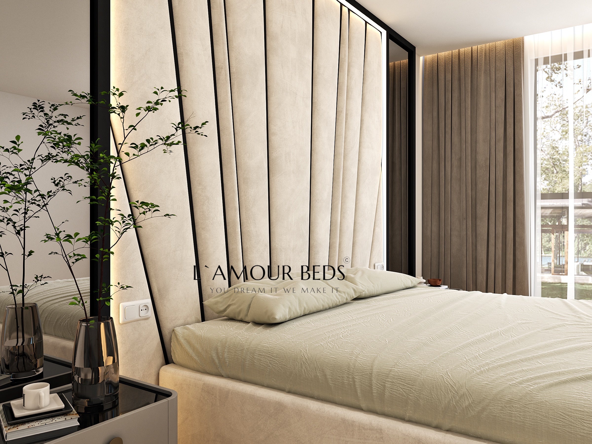 Moonrise Wall Panel Mirrors Headboard