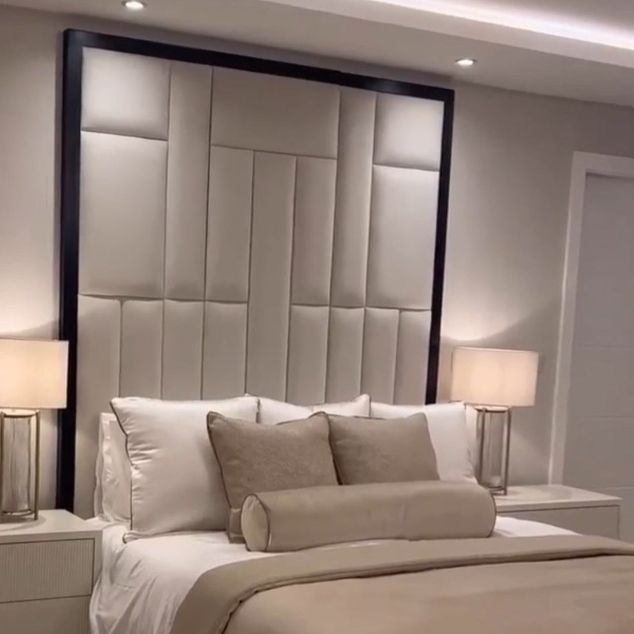 Midlands panel Bed with Black Border - L'amour Beds