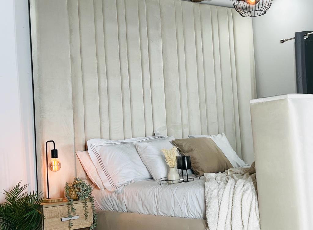 Statement Designer Multi Panel oversized headboard TV Bed - L'amour Beds