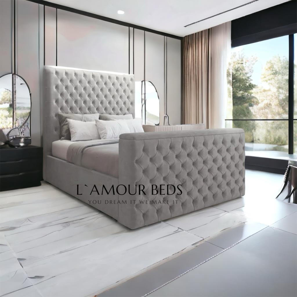 Milano Luxury Chesterfield Tv Bed Frame