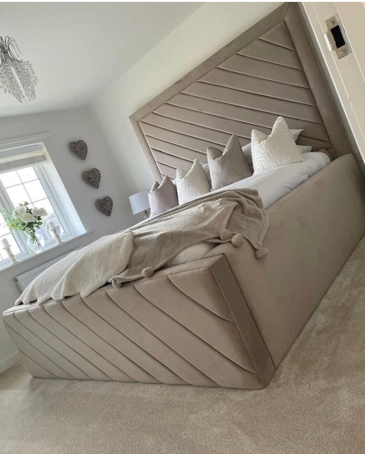 Grey Ottoman Double Bed