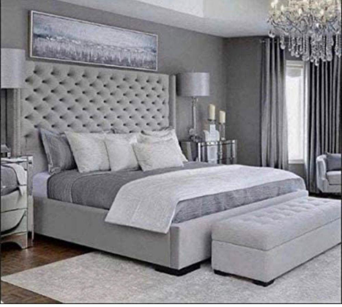 chesterfield wingback bed