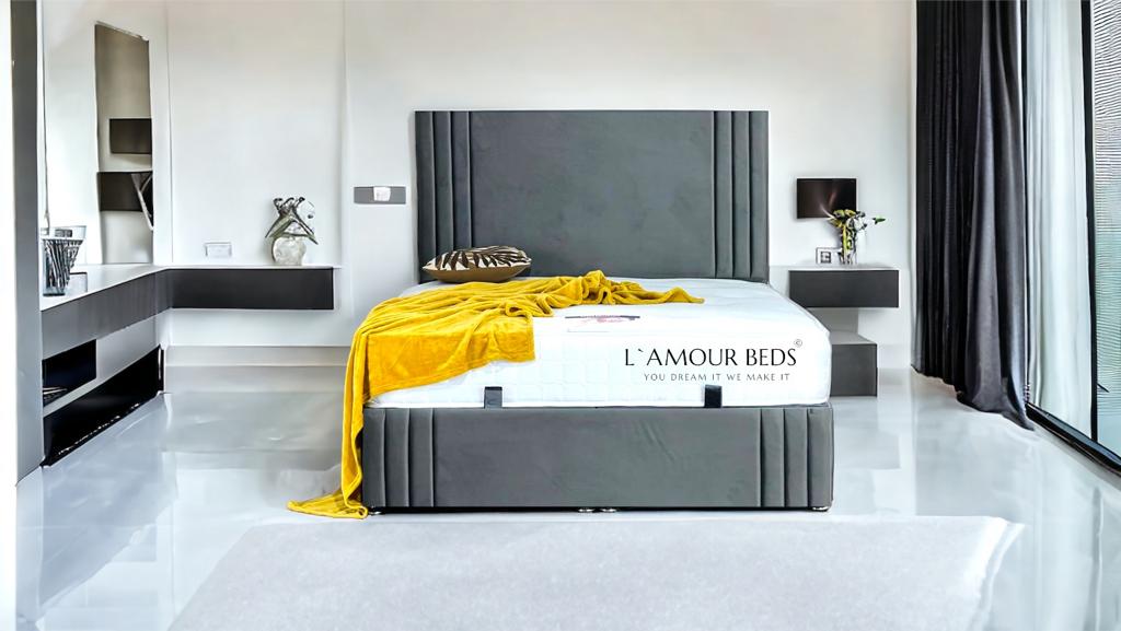 Aroma Panel Gas Lift Ottoman Bed - L`AMOUR Beds - L'amour Beds