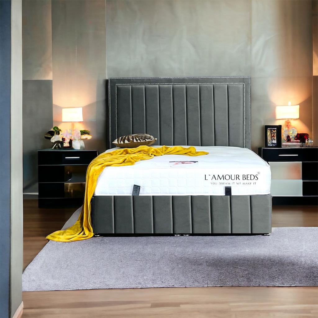 Comfortable Hilton Panel Ottoman Luxury Beds - L`AMOUR Beds - L'amour Beds