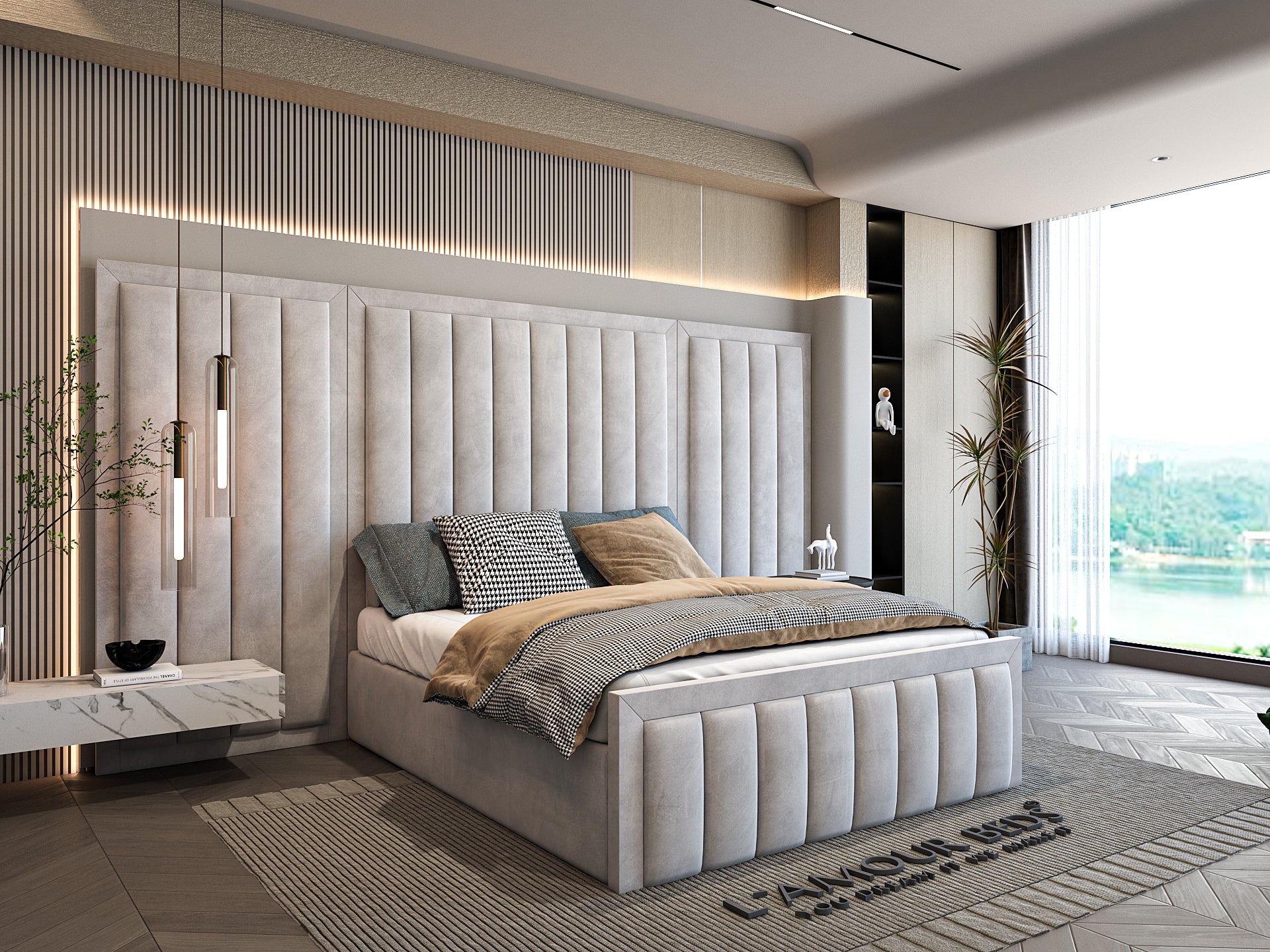 Almanzo Luxury Oversized Bed Frame