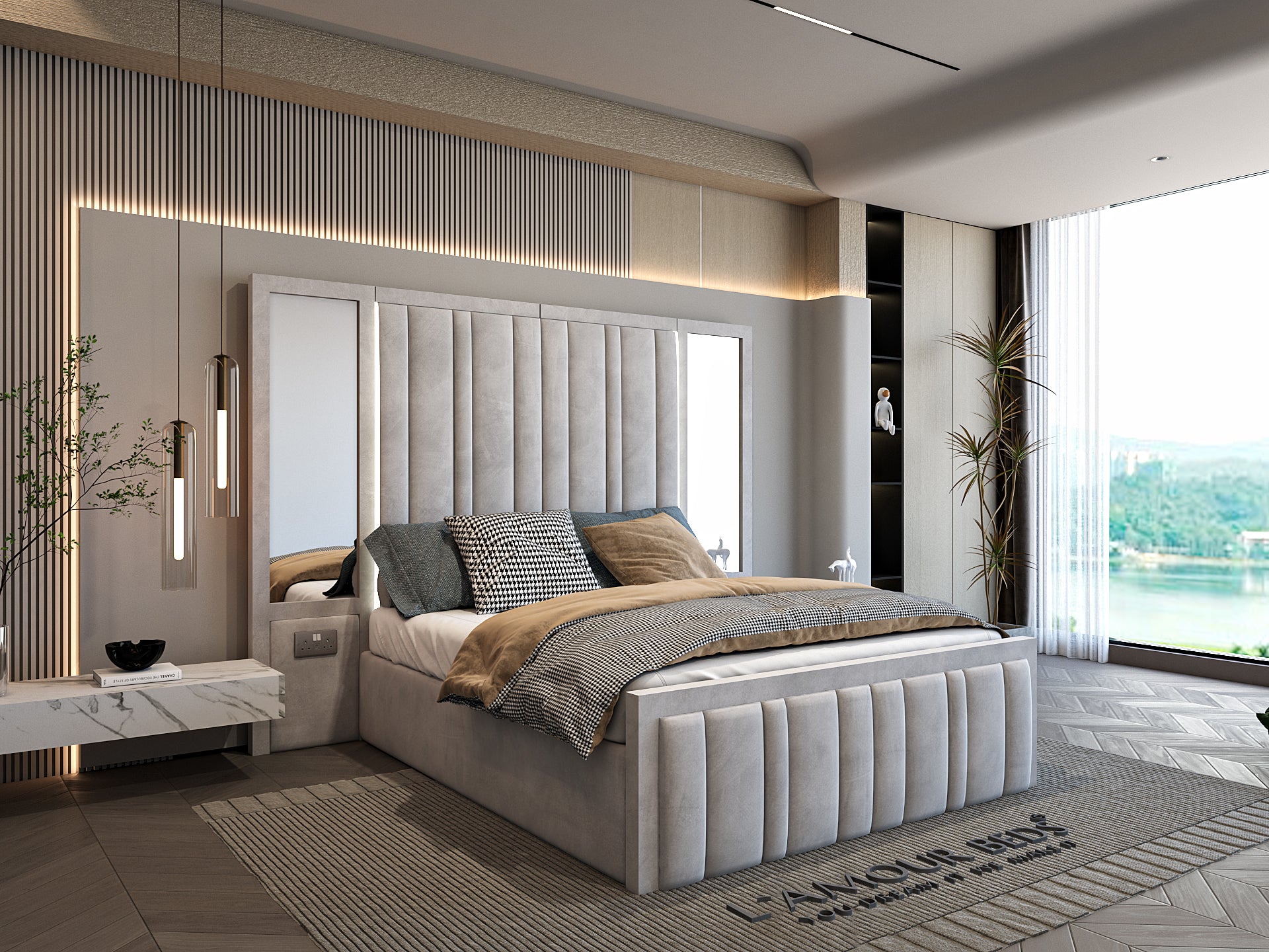 Celine Luxury Oversized Bed Frame