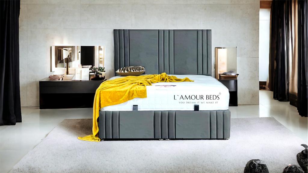 Venom multi Panel Ottoman Gas Lift Bed - L'amour Beds