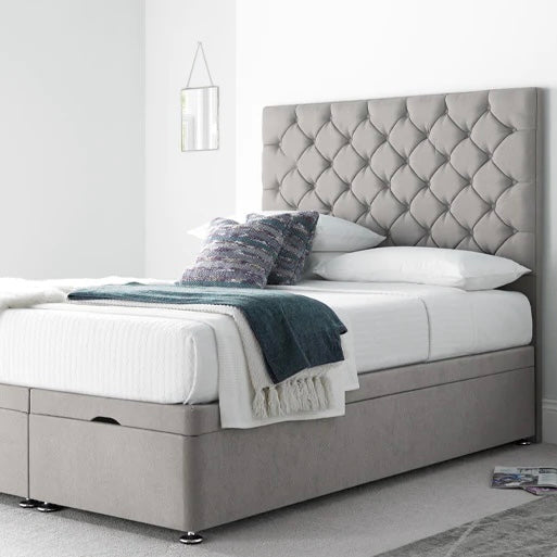 Chesterfield Ottoman Bed Base Gas Lift With Headboard - L'amour Beds