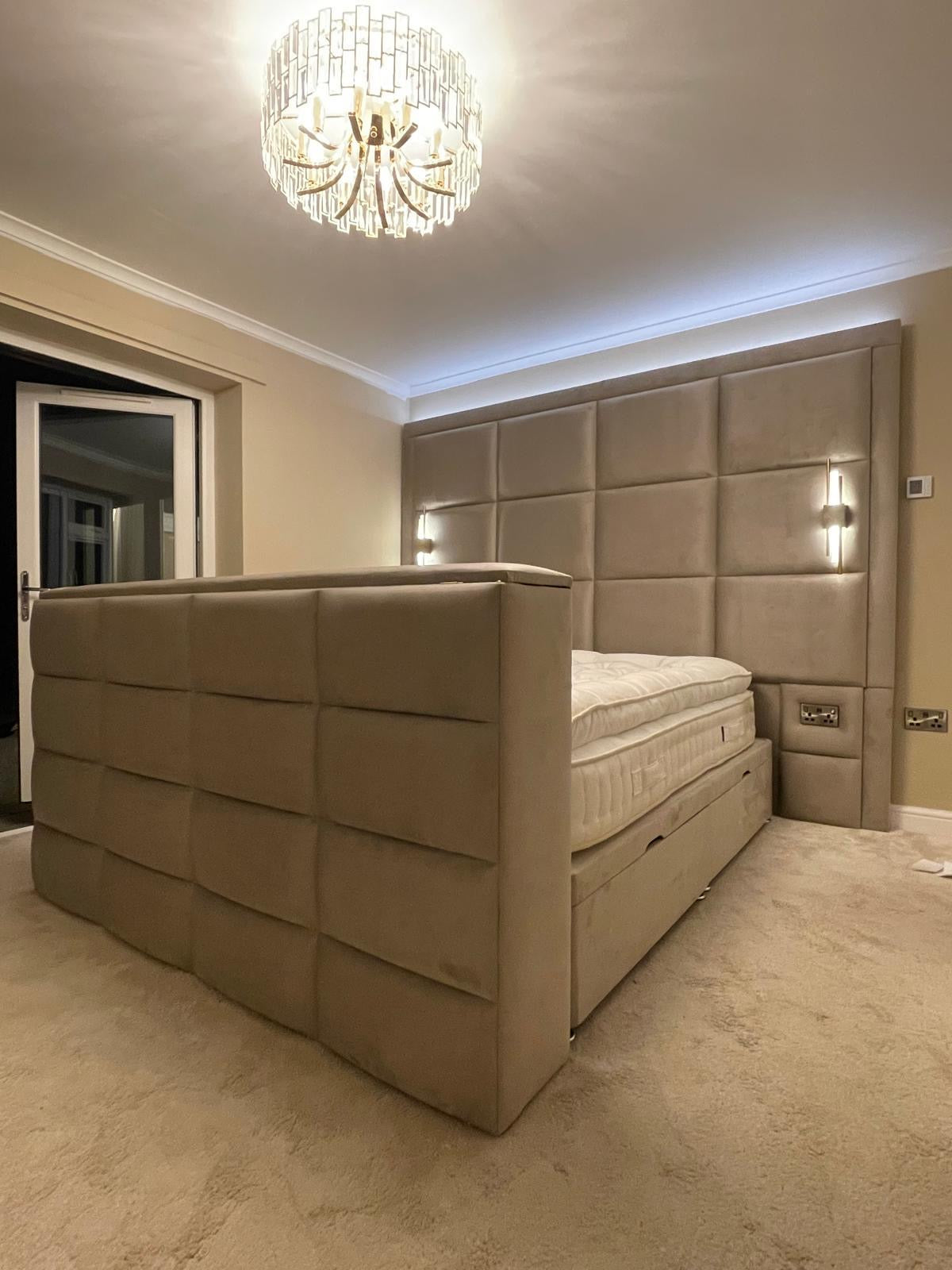 Maxii Cube Wall Panels Bed - Choose Your Options Fully Customisable - L'amour Beds