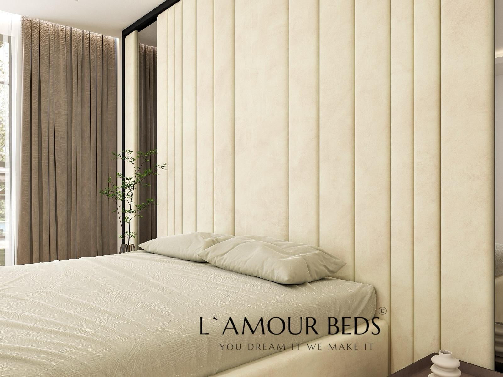 Wall Panel Jessica High Headboard Options - L'amour Beds
