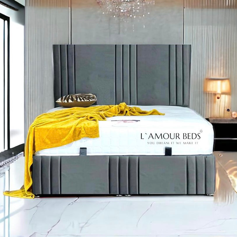 Venom multi Panel Ottoman Gas Lift Bed - L'amour Beds