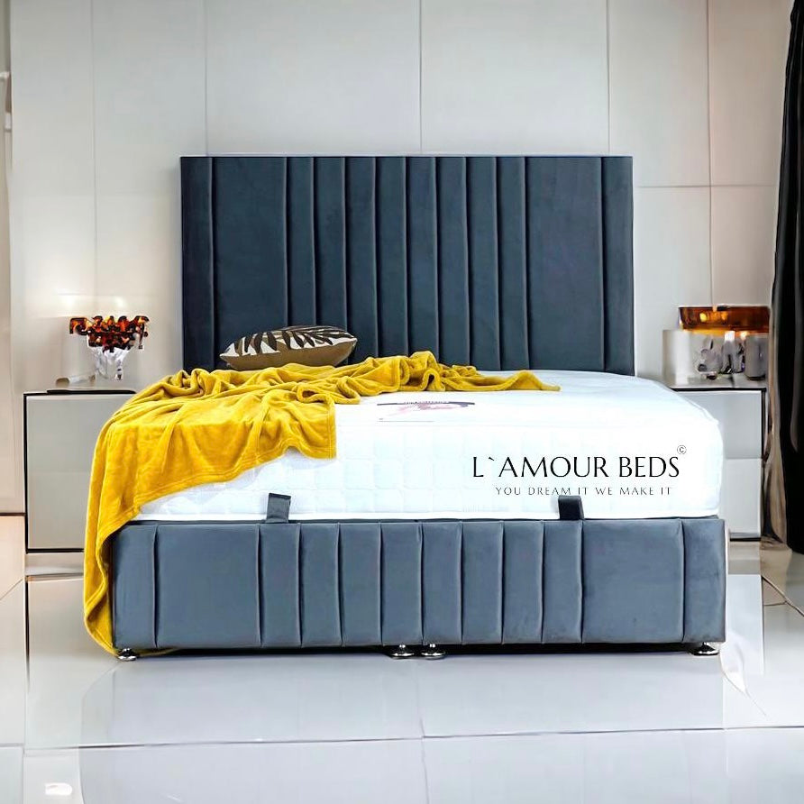 Vix multi Panel Ottoman Gas Lift Bed - L'amour Beds