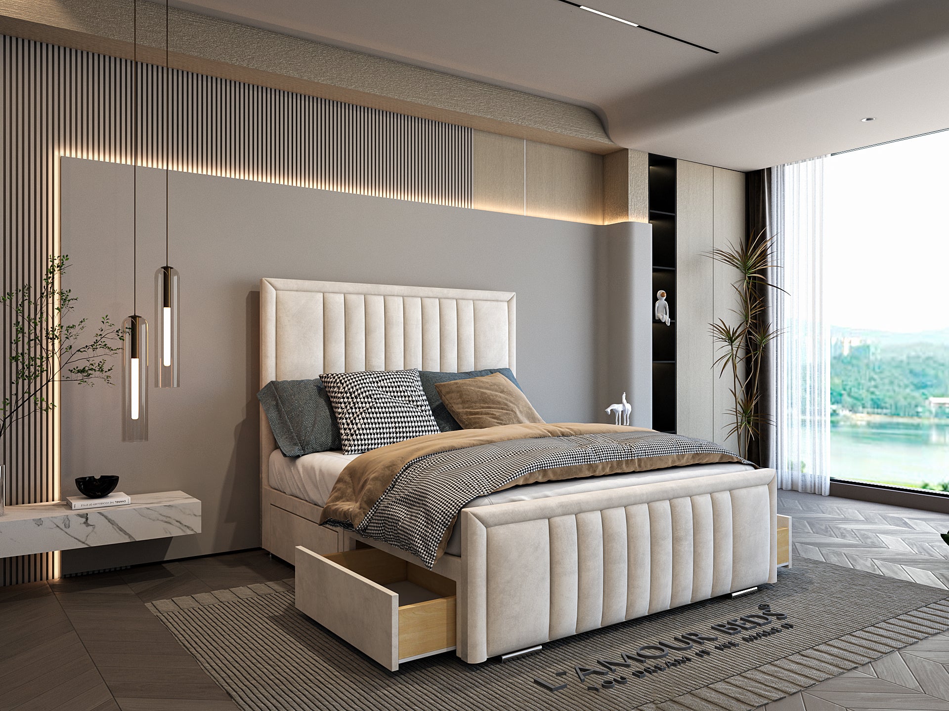 Gaillarde Bumper Multipanel Divan Bed Frame