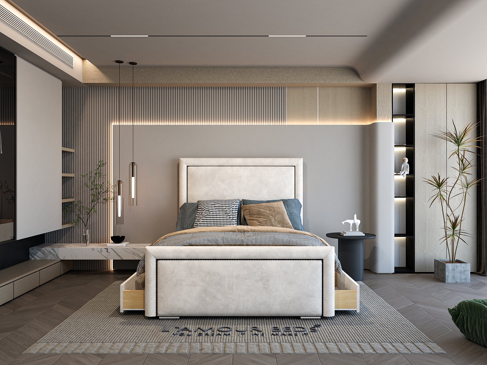 Canuto Divan Bed Frame With Bumper Beading