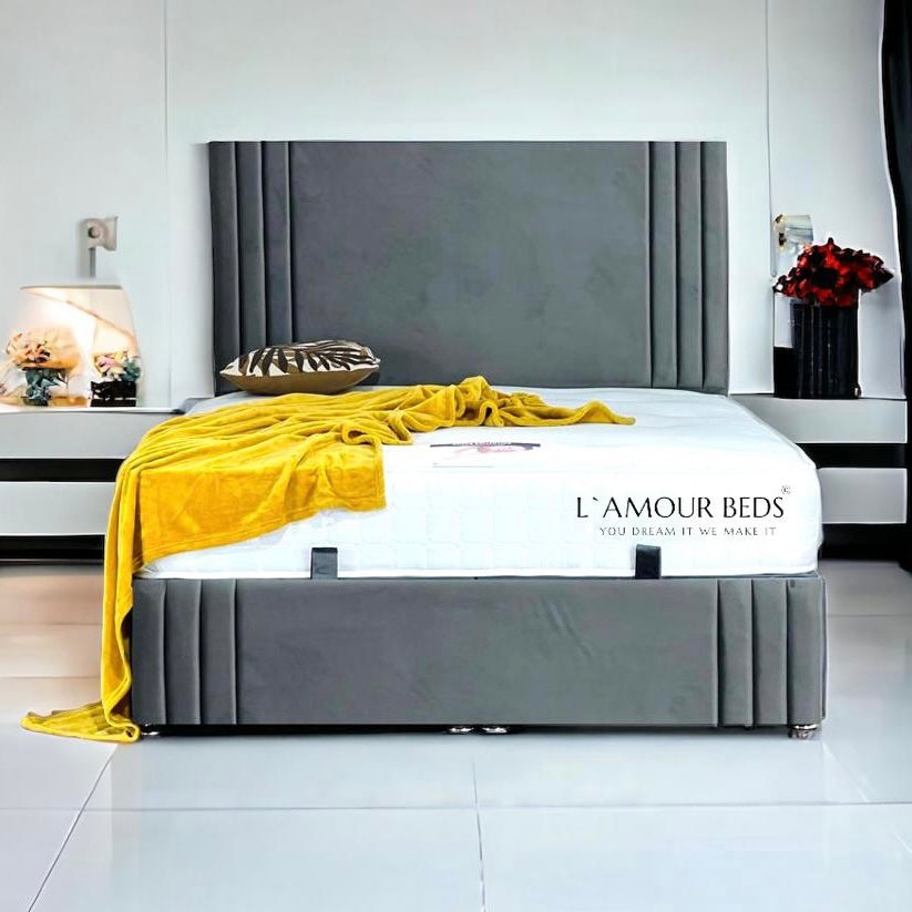 Aroma Panel Gas Lift Ottoman Bed - L`AMOUR Beds - L'amour Beds