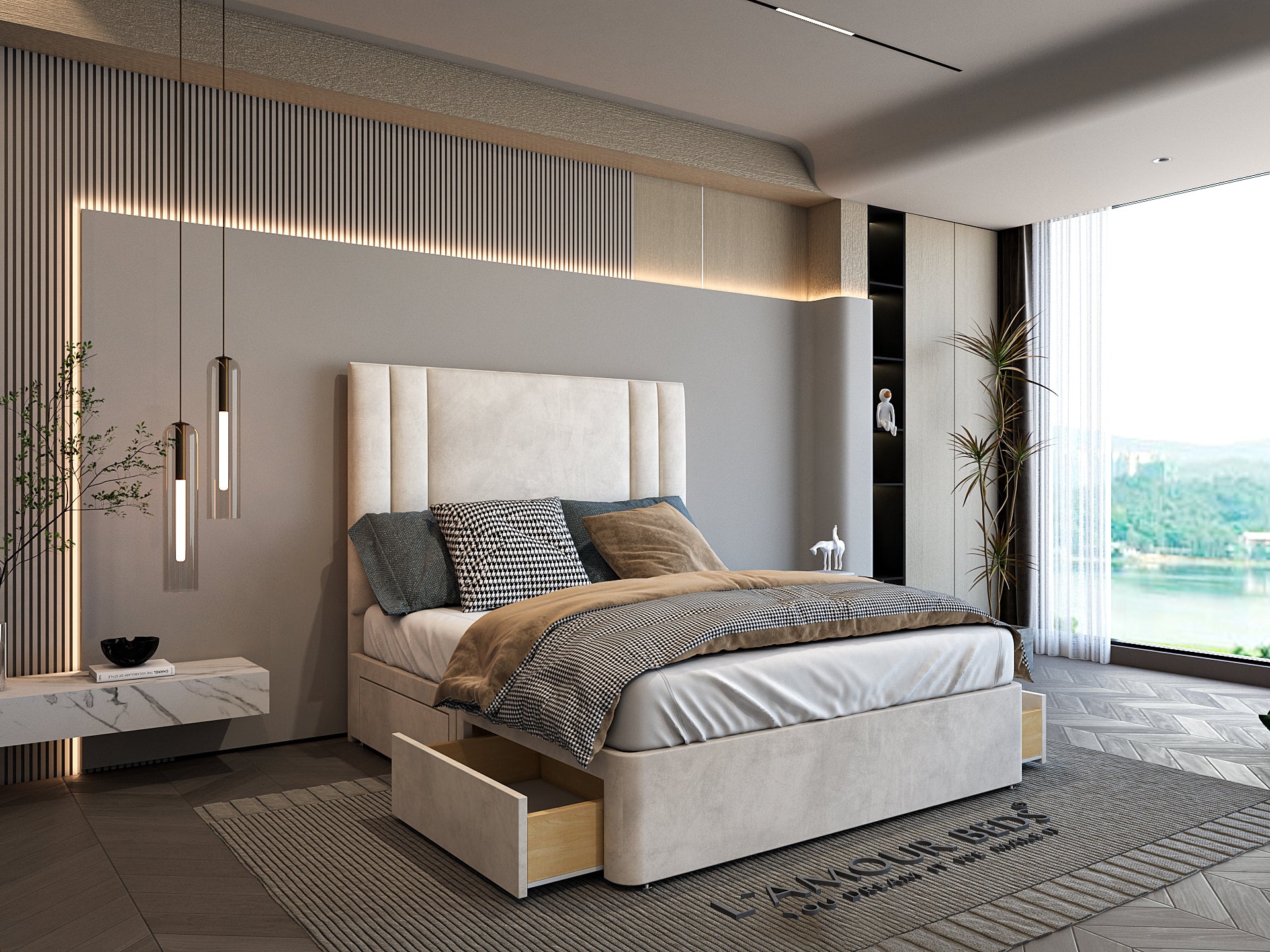 Lashawnda Divan Panel Bed Frame