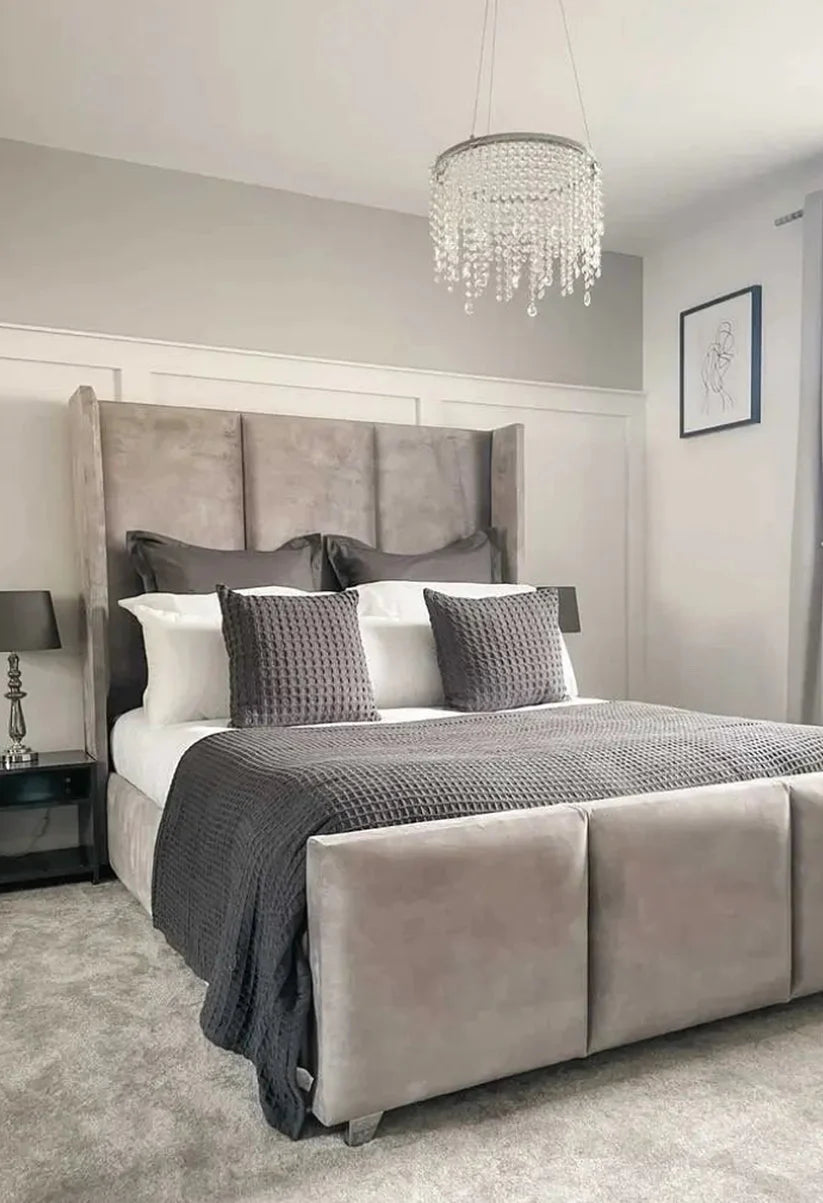 Lorna wingback Panel Beds Frame - L'amour Beds