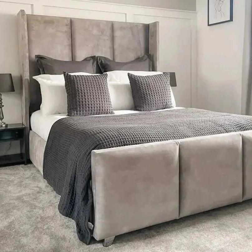 Lorna wingback Panel Beds Frame - L'amour Beds