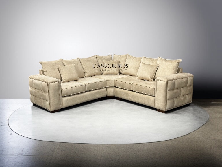 Bricxy sofa L shape corner 5 seater - L'amour Beds