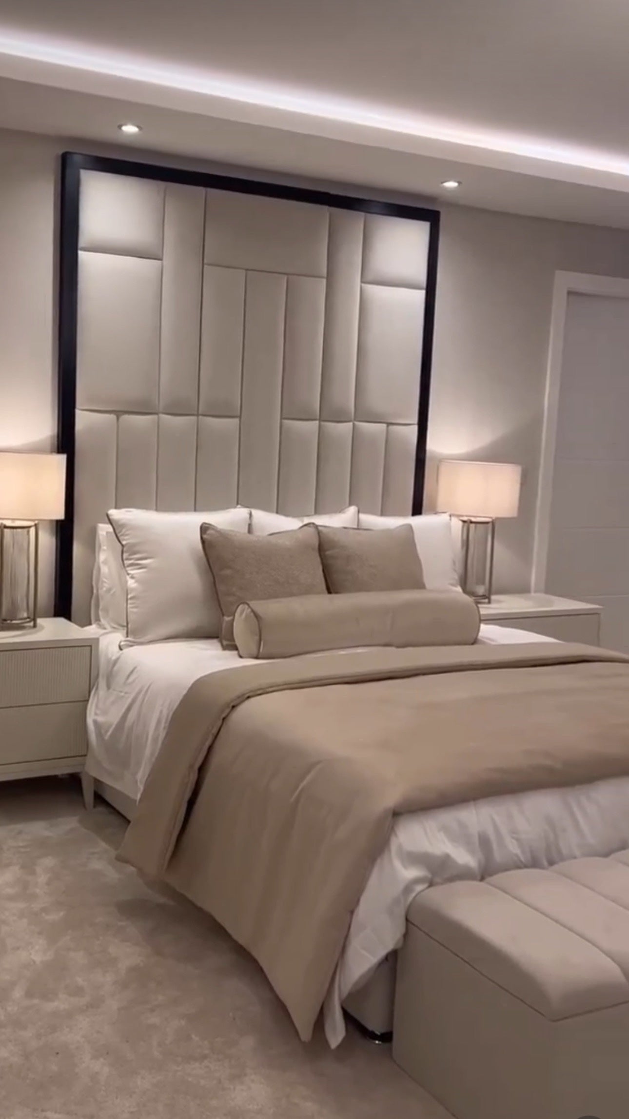 Midlands panel Bed with Black Border - L'amour Beds