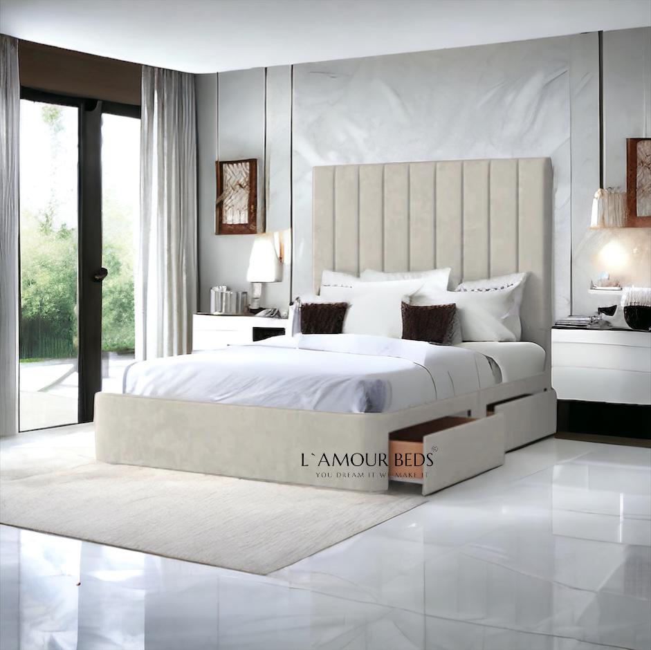 Prague Panel King Size Divan Beds Set